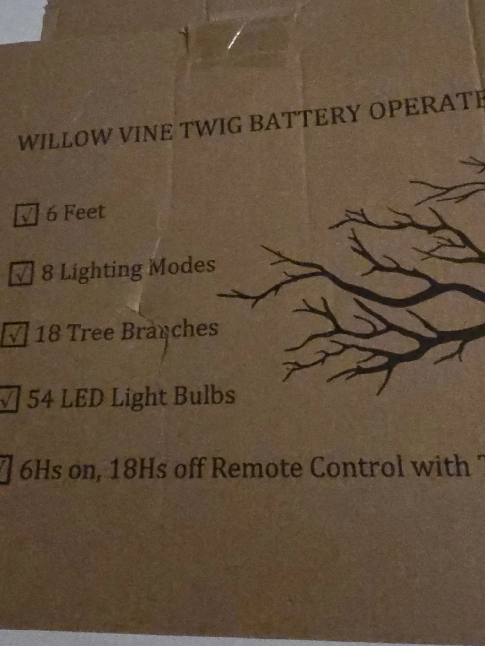 Purple Halloween Willow Branch String Lights - LED w/remote control - Unbranded